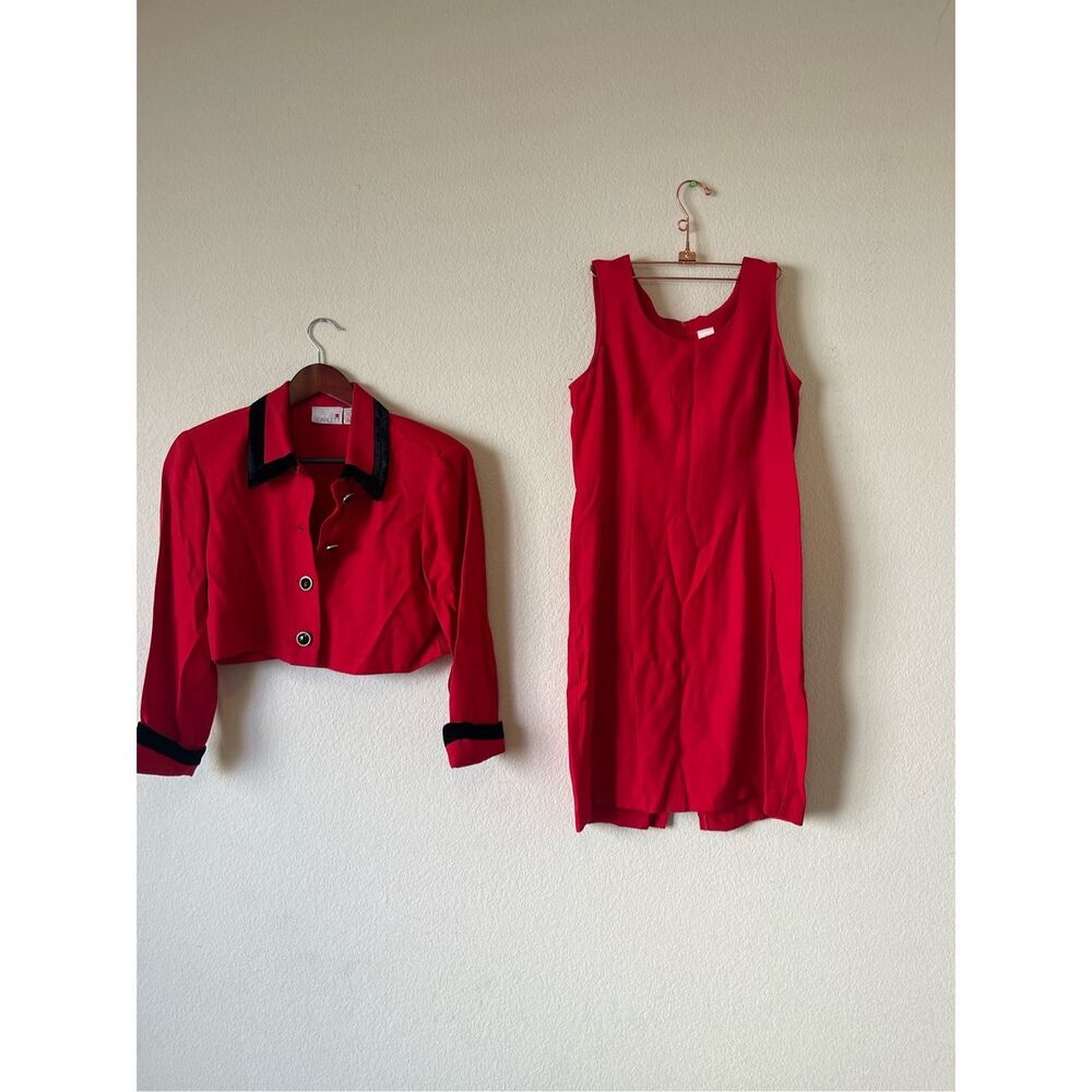 Vintage dress set with matching jacket size xs